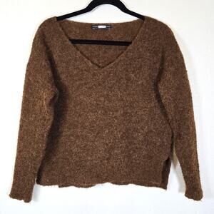 Peruvian Connection Sweater Women's XS Brown Alpaca Blend Casual Winter Staple